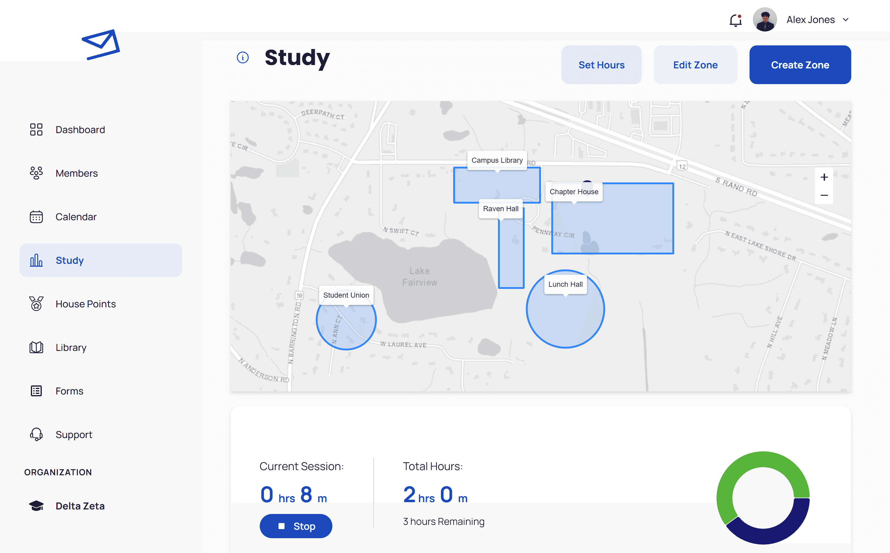 study tools interface screenshot